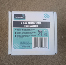 Newlec 7-Day Fused Spur Timeswitch Programmable NLFST2 with boost, 4 programmes