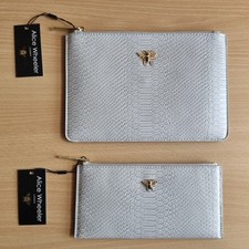 Luxurious Slim Classic Bumble Bee Coin & Card Purse + Make Up Bag Alice Wheeler