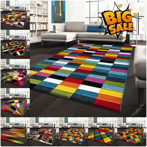 Multi colour large rugs - colour, for
