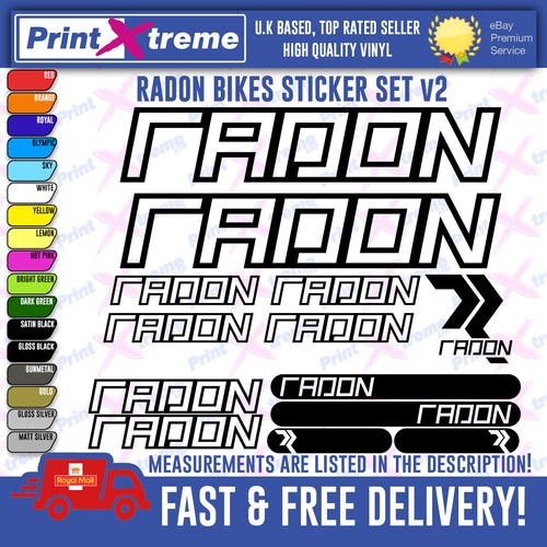Radon universal vinyl decals - radon,