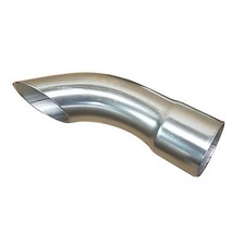 Curved Curl Down Exhaust Tail Pipe Trim Stainless Steel Curldown Tip inch mm