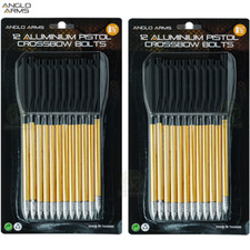 24 x 6.5" Anglo Arms Pistol Crossbow Bolts 50-80lb Steel Tips Archery Shooting