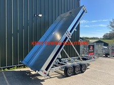 Brian James 4m x 2m Tipper Trailer Tri Axle Double Ram Heavy Duty + Fitted Winch