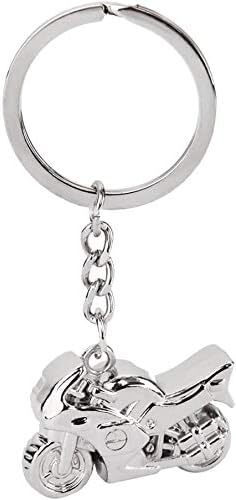 Motorbike keyring chrome - keyring,