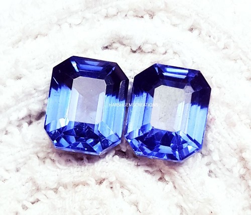 Blue tanzanite radiant cut - blue,