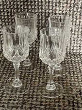 Set of 4 Crystal Sherry Glasses used in good condition 12cm tall