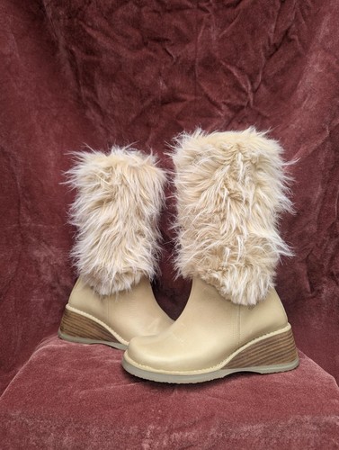 Vintage destroy faux - faux, wedge