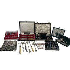 Vintage Silver Plated EPNS Cutlery Boxed Unboxed Job Lot Spoons Forks Knives
