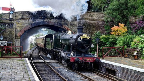 Steam train locomotive - locomotive, style