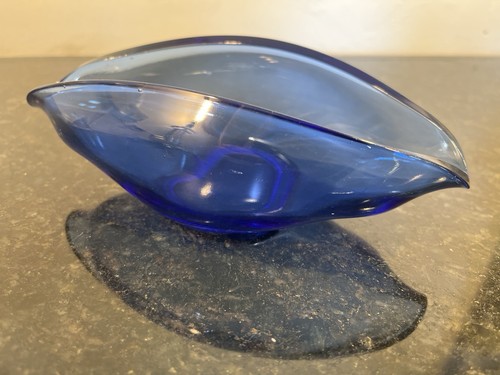 Vintage blue art glass - vintage,