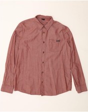 OAKLEY Mens Shirt Large Red Cotton CQ11