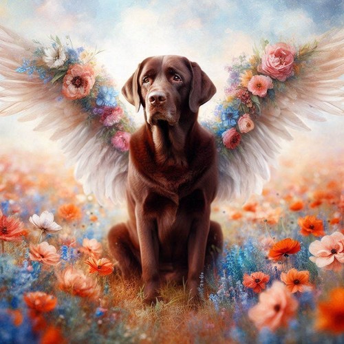 Chocolate labrador cross - labrador,