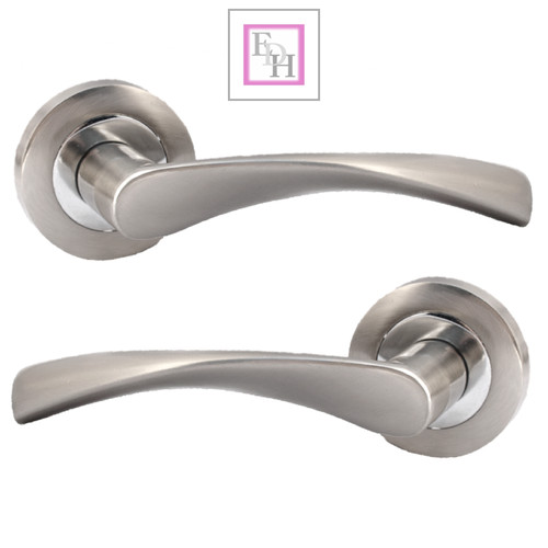 Polished chrome lever rose - polished,
