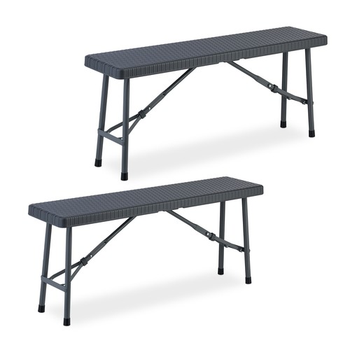 Grey picnic benches camp - picnic,