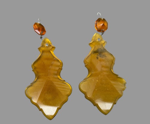 Pair antique amber - antique,