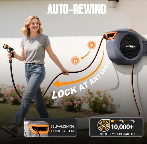 Retractable garden hose reel - retractable,