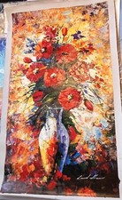 RED FLOWERS Original Oil