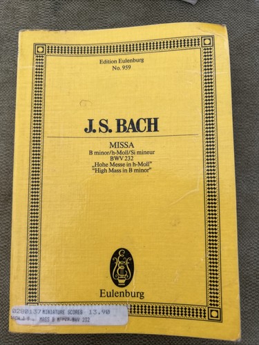 Bach mass in b minor - j., s.
