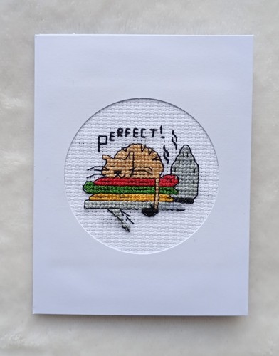 Handmade cross stitch card - handmade,