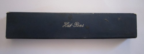 Vintage antique hat pin box - hat,