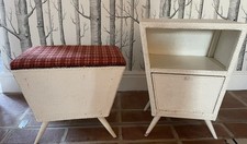 White Mid Century Bedside