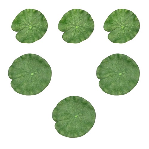 6pcs realistic floating lily - realistic,