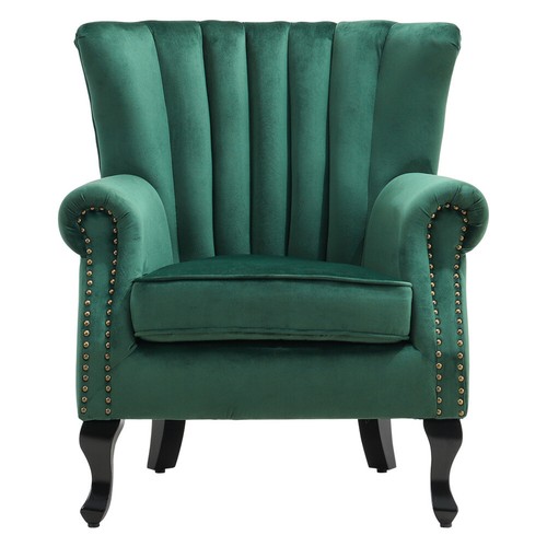 Scalloped wing back chair - wing,