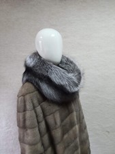 Large silver fox fur collar