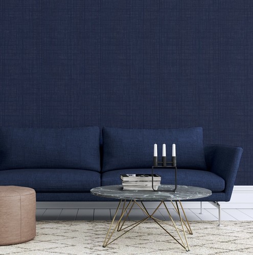 Arthouse navy blue plain weave - plain,
