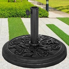 BLACK CAST IRON ROUND UMBRELLA
