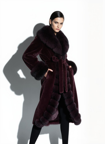Bordeaux genuine fox - fox, fur