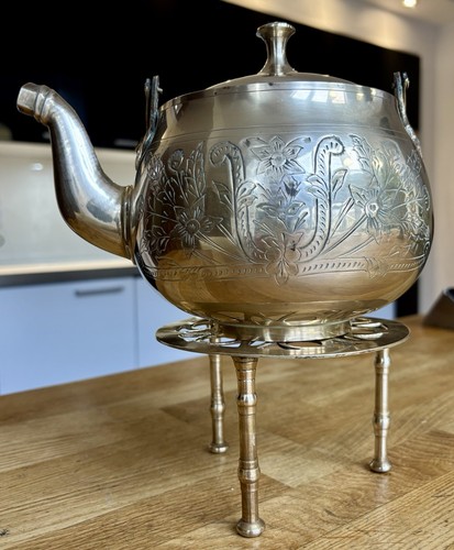 Solid brass vintage tea - vintage,