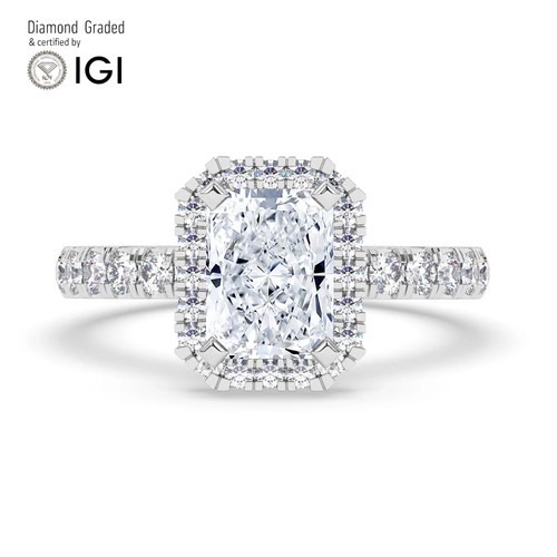 Radiant diamond engagement - diamond,