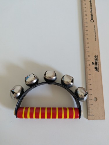 Wooden half moon jingle bell - half,