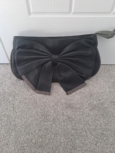 Ted baker black leather clutch - ted,