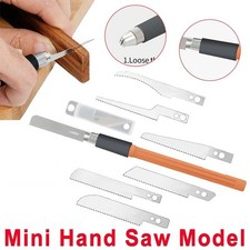Mini Hand Saw Model Craft Tools with 8 DIY Craft Pieces Blades Modelling Kit