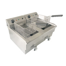 Davlex large commercial deep fat chip fryer double basket 38 litre dual basket