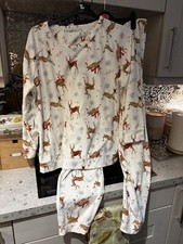 Tu Reindeer Fleece Pyjamas Worn Once 18