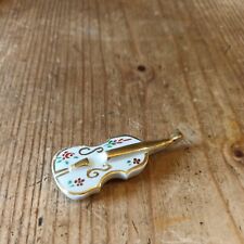 Vintage Miniature Limoges France China Violin (Bay11)