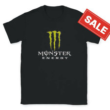 Monster Energy Black Green Claw Logo T-Shirt All Sizes S,M,XL,XXL,XXXl