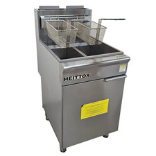 Twin Tank Fryer With Double