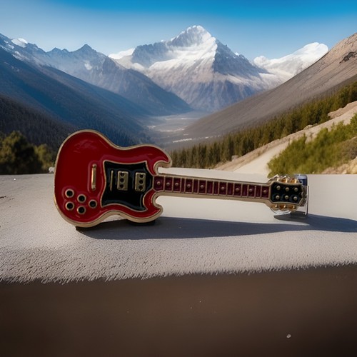Eye catching red guitar - red, small