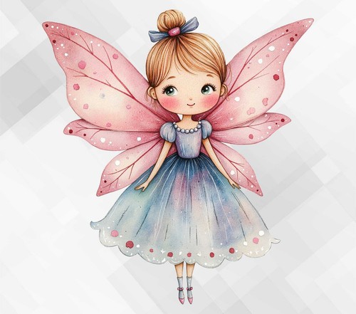 Watercolour fairy wall vinyl - watercolour,