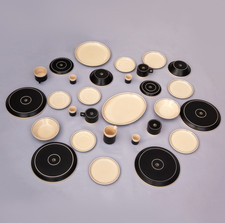 29 pieces set HORNSEA POTTERY EBONY Plates and  Cups  Martin Hunt Design 1981