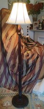 Vintage BHS Wooden Standard Lamp / Floor Lamp , Working Order , With Shade 