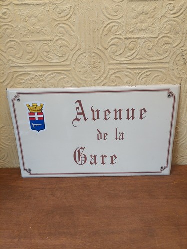 Vintage french enamel street - french,