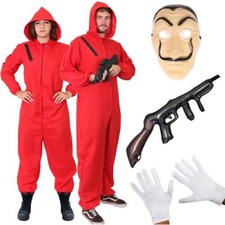 ADULT HEIST COSTUME RED