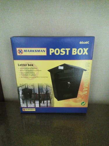 Post box black - post, weather