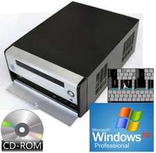 Mini Computer Cube CPU 1.6 GHz CD-ROM 12V Power Windows XP Old School Games
