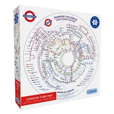 Gibsons TfL Circular Underground Tube Map 500 Piece Round Jigsaw Puzzle Adults